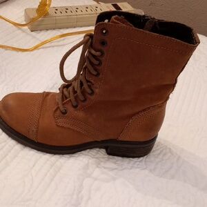 Steve Madden Women’s Troopa 2 Combat Boot in Cognac